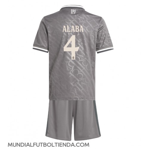 Camiseta Real Madrid David Alaba #4 Tercera Equipación Replica 2024-25 para niños mangas cortas (+ Pantalones cortos)